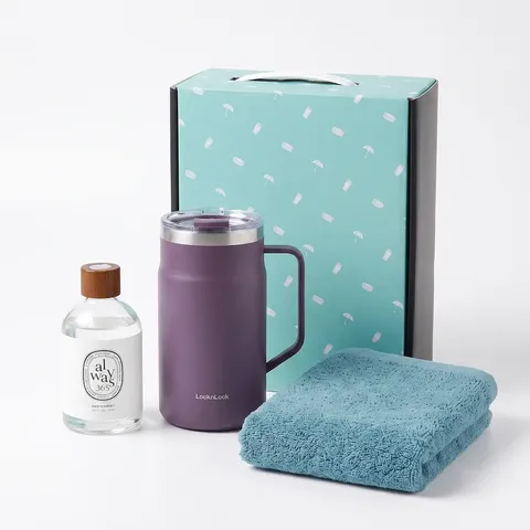 락앤락 뉴 메트로 머그 600ml 텀블러 + 송월 타월 150g + 디퓨저 200ml
