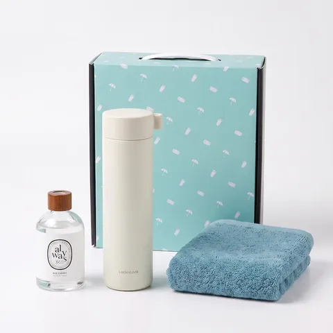 락앤락 마일드 노브 400ml 텀블러 + 송월 타월 150g + 디퓨저 200ml