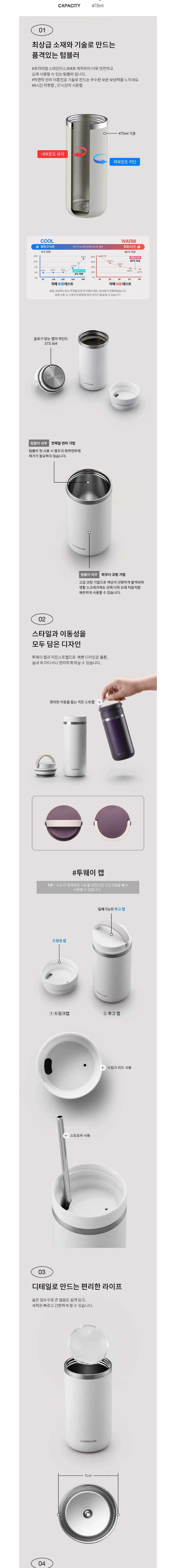 락앤락 뉴 메트로 투웨이 475ml 텀블러 + 송월 타월 150g + 디퓨저 200ml 상세