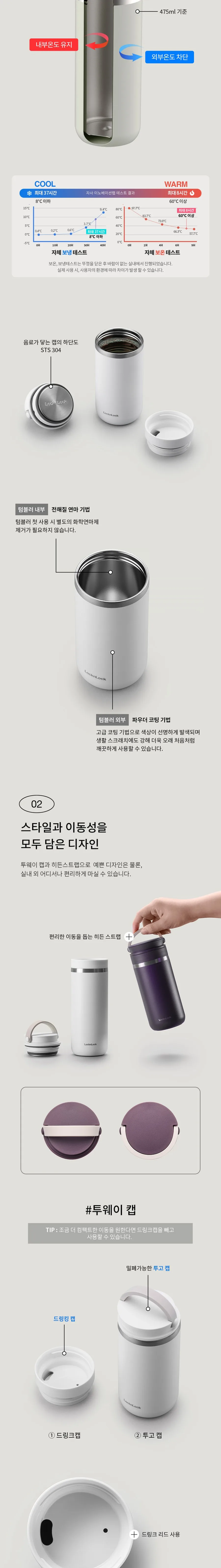 락앤락 뉴 메트로 투웨이 텀블러 355ml 상세